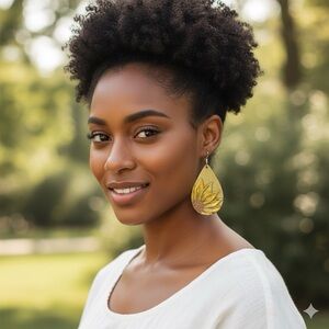 Boho Chic Sunflower Teardrop Vintage 925 Silver Plated Tribal Earrings